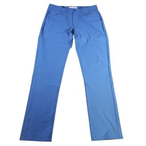 Holderness & Bourne Pants Mens 32x32 Maidstone Blue The Parker Tailored Fit Golf